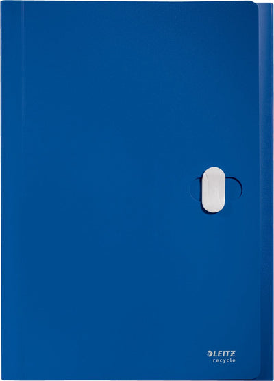 Cartella Leitz Recycle Project A4 - con 5 scomparti - 80% plastica riciclata post-consumo - blu