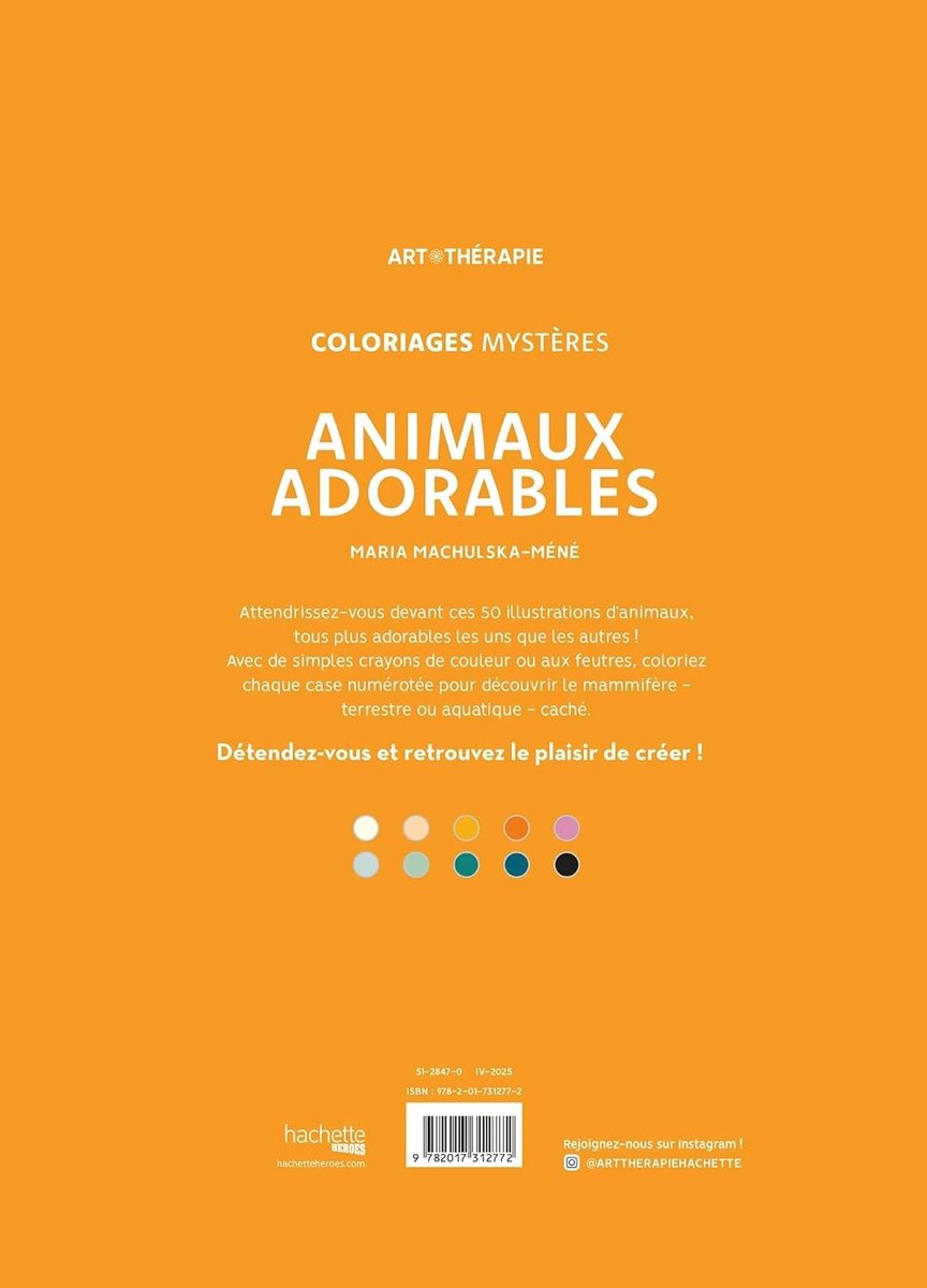 Hachette heroes – mystery coloring – dieren – 50 illustraties