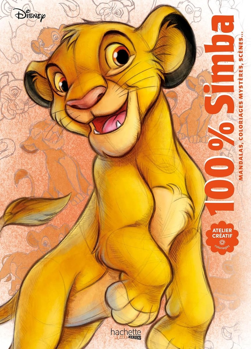 Hachette Heroes Disney - 100% Simba - libro da colorare per adulti e bambini