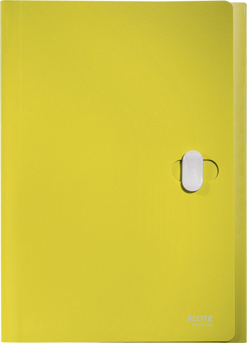Cartella Leitz Recycle Project A4 - con 5 scomparti - 80% plastica riciclata post-consumo - gialla