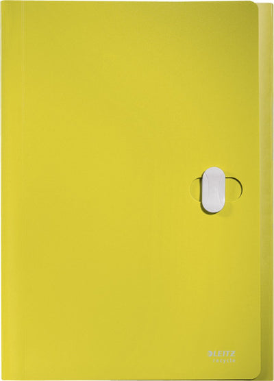 Cartella Leitz Recycle Project A4 - con 5 scomparti - 80% plastica riciclata post-consumo - gialla