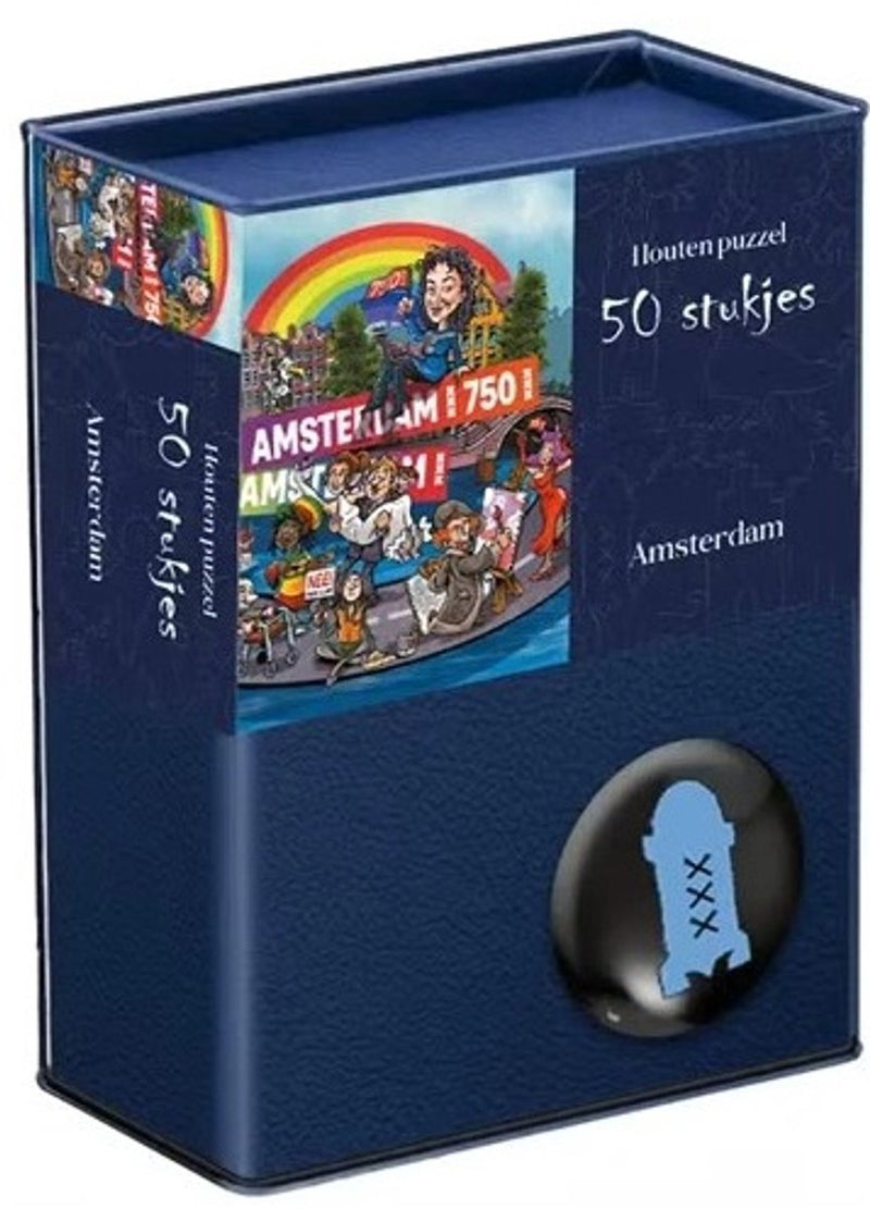 Puzzle in legno della fabbrica divertente di Tucker - Amsterdam 750 anni - 50 pezzi del puzzle 13,5×12 cm (l×a) - - puzzle