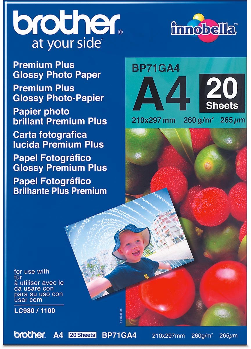 Carta fotografica lucida Brother bp71ga4