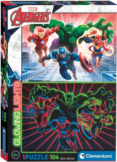 Clementoni Glow in the Dark Puzzle Avengers, 104st.