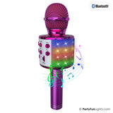 Partyfun lights karaoke mic party speaker roze 1200ma - afbeelding 1