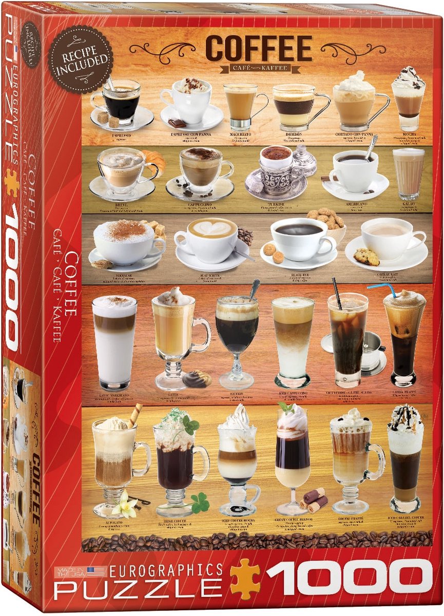 Eurographics - caffè [caffè] - 1000 pezzi 48×68 cm (l×a) - puzzle