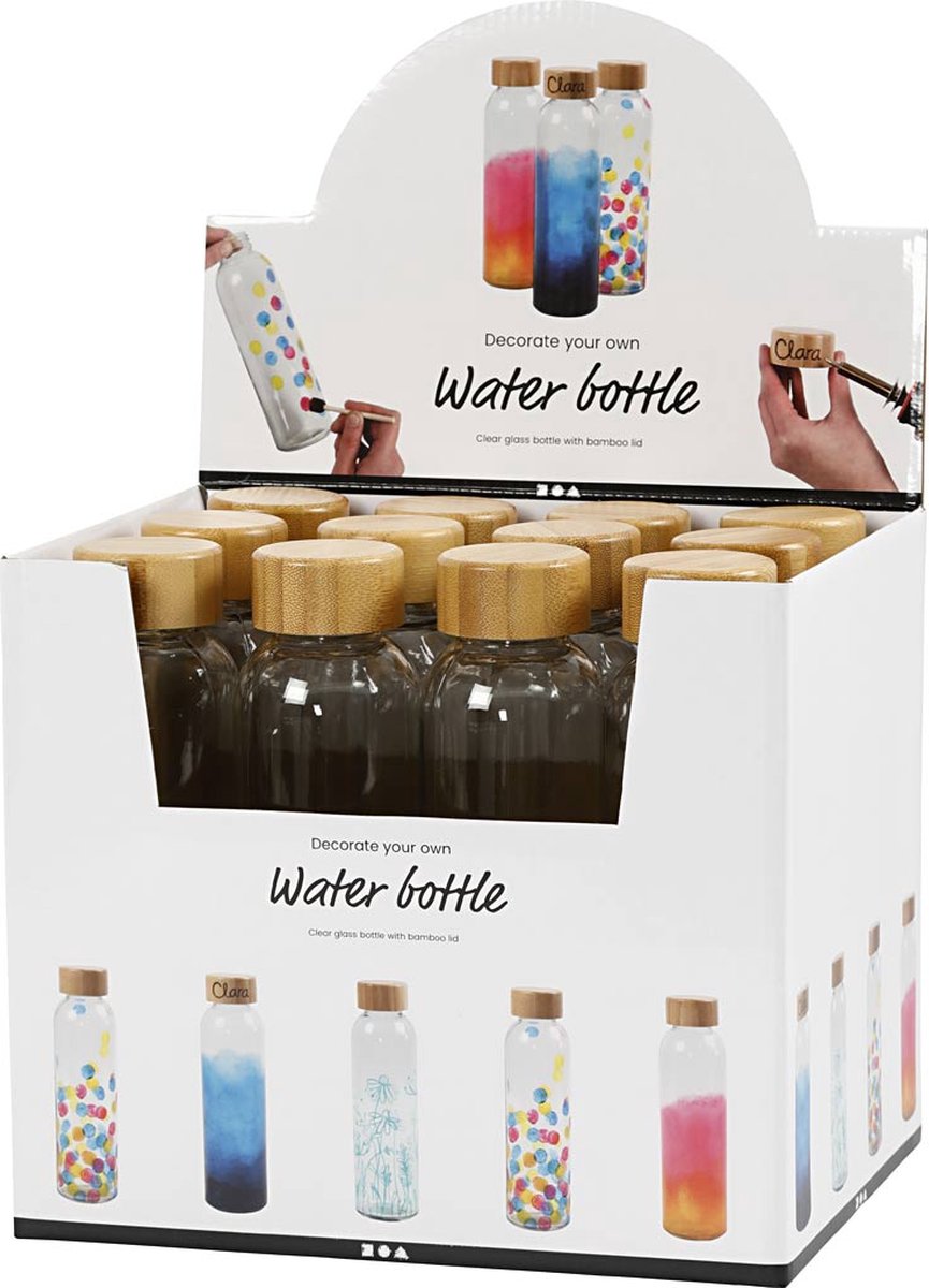 Creativ company water bottle, h: 22 cm, d 6.7 cm, 500 ml, 12 pieces 1 box