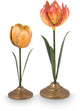 Pip studio - candelabro tulipán - accesorios para el hogar - candelabro amarillo - 26cm - juego de 2 candelabros