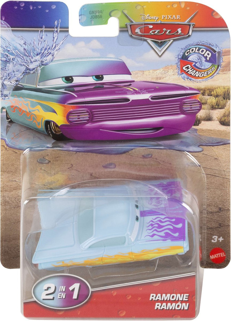Disney pixar cars disney y pixar cars en la carretera cambiadores de color, ramone, coche, 3 años, metal, plástico, multicolor