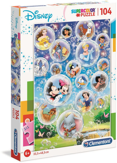 Clementoni - puzzle - 104 pezzi - personaggi super colorati - puzzle per bambini - dai 6 anni