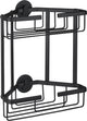Cesta de alambre Differnz - Triángulo de 2 capas - Sin taladrar - Aluminio - 28 x 13 x 30 cm - Negro