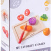 Juego de corte de verduras de madera, 7 piezas