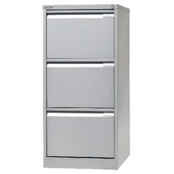 Archiefkast bisley 47 x 62,2 x 101,6cm draaggewicht 35k zilvergrijs 3 laden