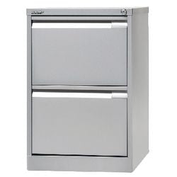 Cassettiera sospesa bisley 47x62,2x71 cm 35 kg grigio argento 2 cassetti