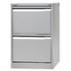 Cassettiera sospesa bisley 47x62,2x71 cm 35 kg grigio argento 2 cassetti