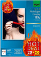 Sigel inkjet fotopapier - everyday plus - a4 - hoogglanzend - 195 grams - 20 vel + 20 vel gratis - si-t1155