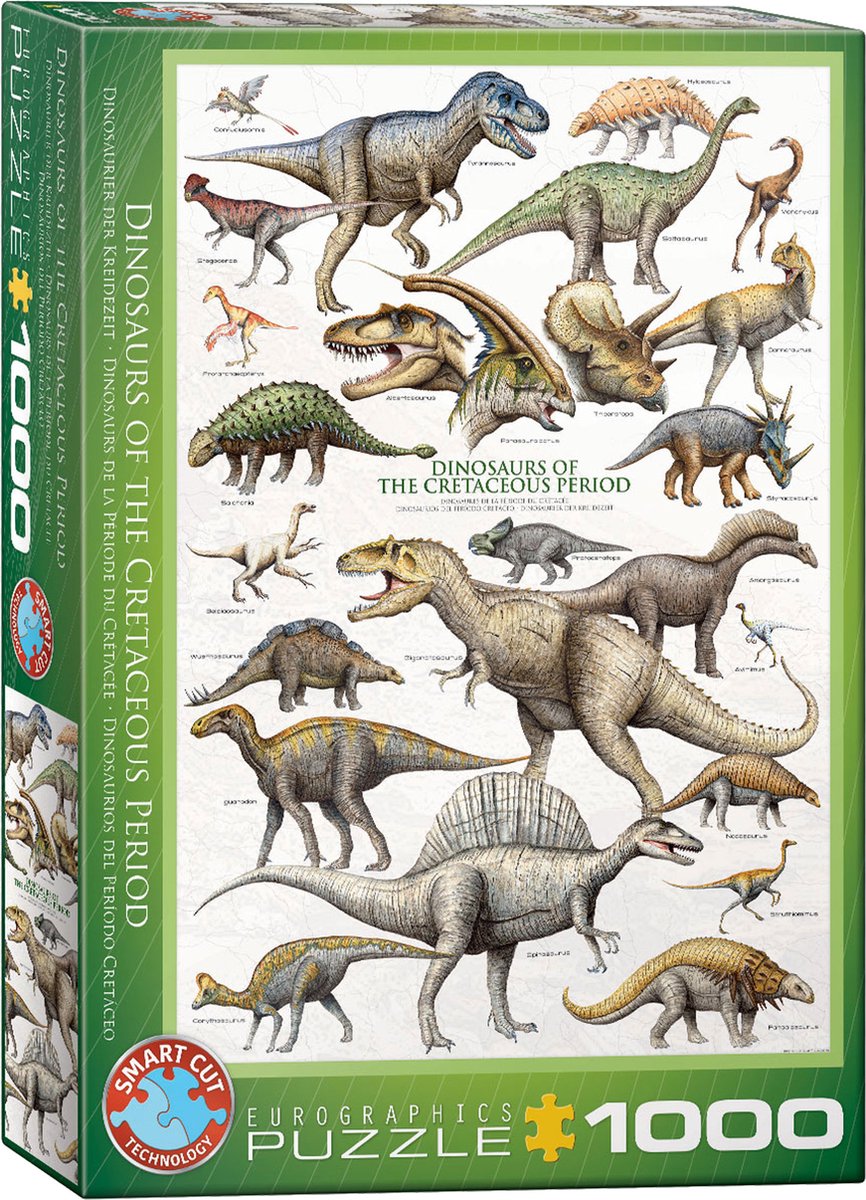 Eurographics Puzzle Dinosaurios del Cretácico - Puzzle de 1000 piezas.