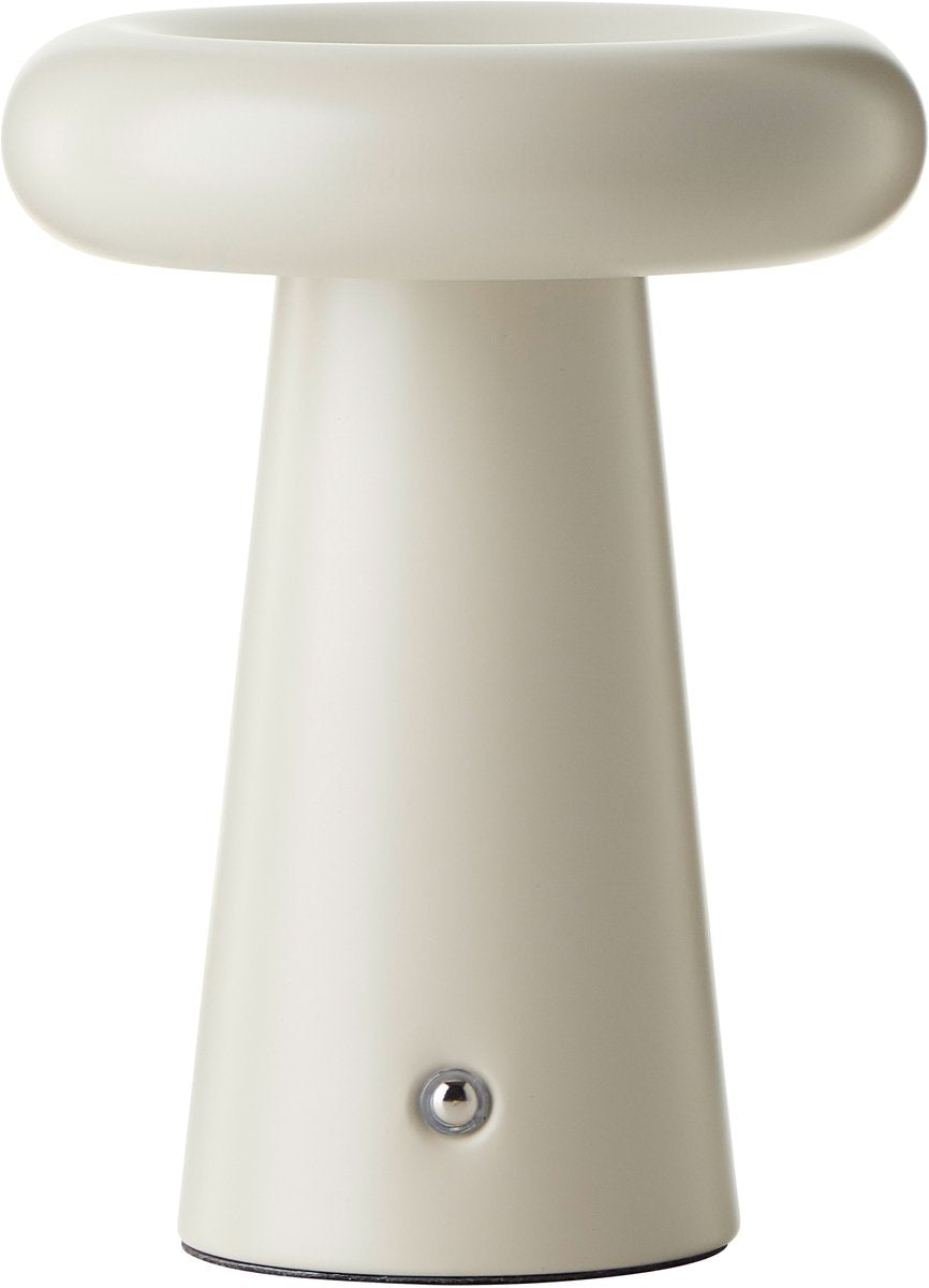 Brilliant muffin - buiten tafellamp - led 6w - ø 14 cm - 400 lm - 3000k - 3-steps dimbaar - usb oplaadbaar - ip44 - beige