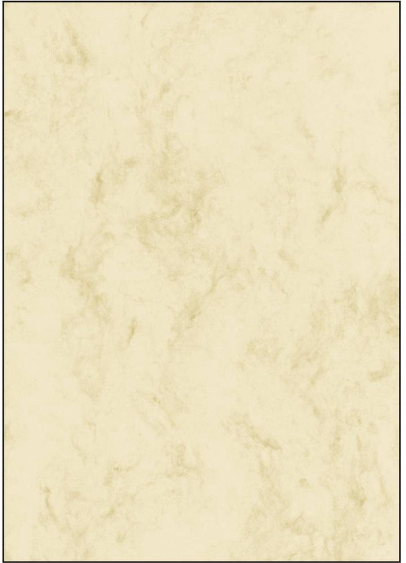 Sigel designpapier a4 - marmer beige - 200 grams - 25 vel - si-dp191
