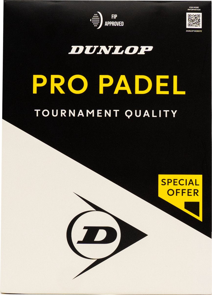 Dunlop - padel bal- pro padel 2x3- geel