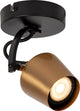 Lucide emile - plafondspot (plafondlamp) - ø 10,5 cm - 1xgu10 - mat goud messing