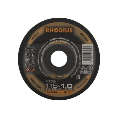 Rhodius doorslijpschijf xt70 115mm alphaline 10 stuks