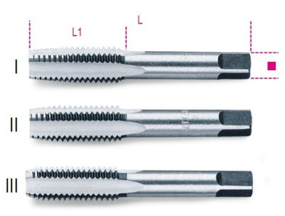 Beta 430 handtap grove spoed metrische draad m6x1,0 (3stuks)