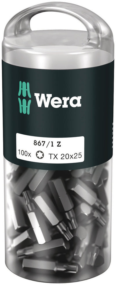 Wera 867 1 z torx® fai da te 100, tx 20 x 25 mm (100 punte per scatola) - 1 pezzo/i - 05072448001