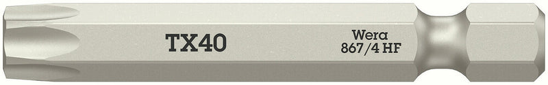 Wera 867 4 torx® hf bits met vasthoudfunctie, tx 40 x 50 mm - 05060511001