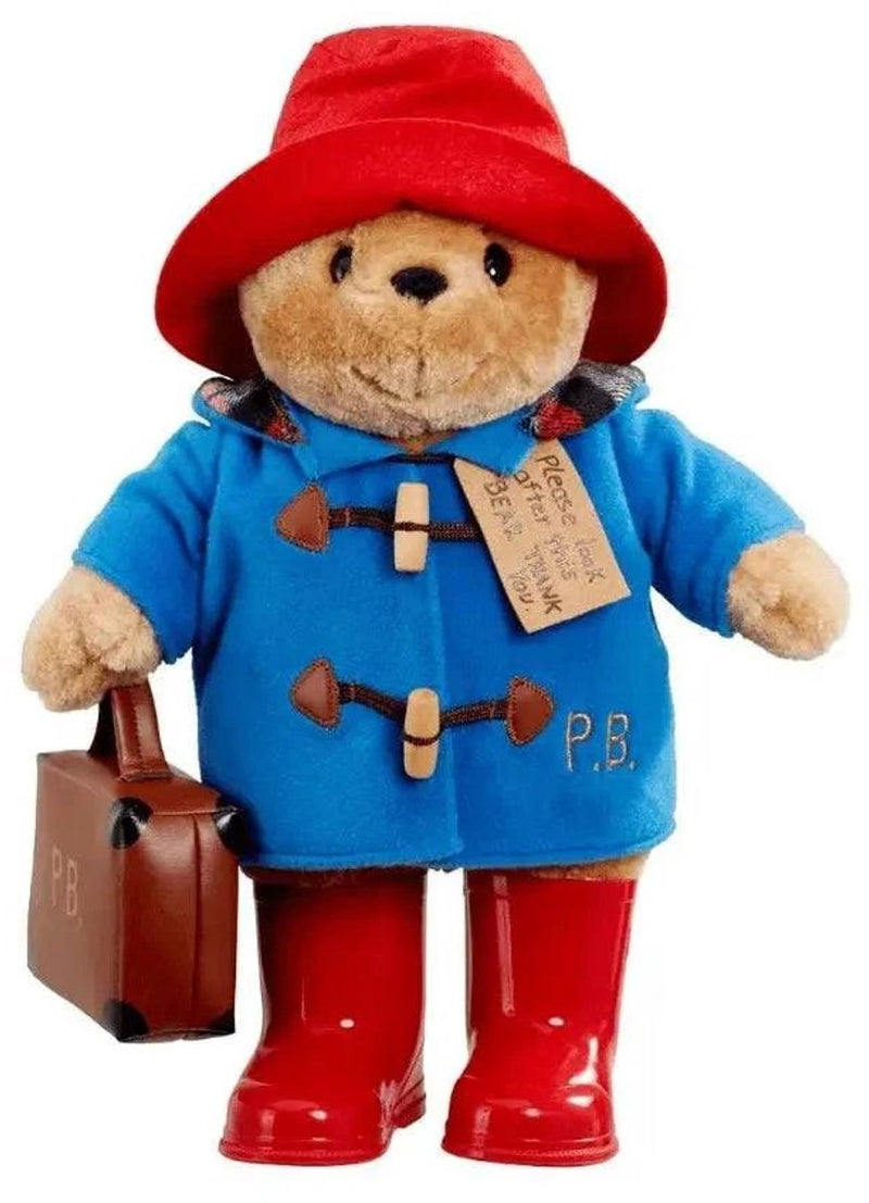 Paddington Rainbow Designs con stivali da pioggia e valigia di peluche - 36 cm - peluche