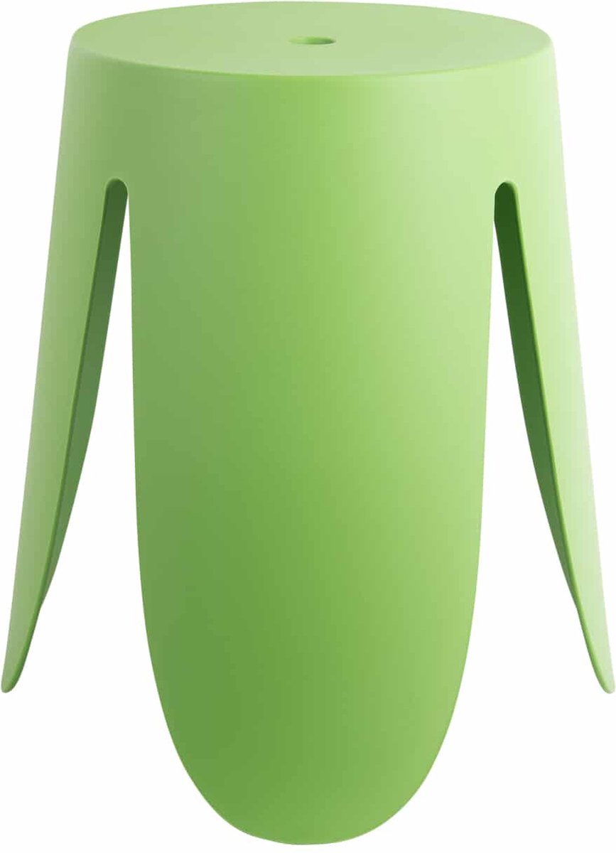 Taburete Leitmotiv ravish - verde - ø43cm - escandinavo