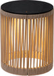 Lucide pingi - lámpara de pie recargable interior exterior - batería recargable - ø 33,5 cm - led 3 stepdim - 1x3w 3000k - ip44 - taupe - japandi