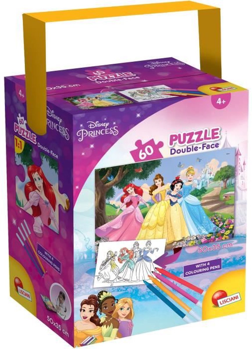 Lisciani giochi puzzle mini w tubie 60 elementów księżniczki - mini rompecabezas en un tubo con princesas de 60 piezas