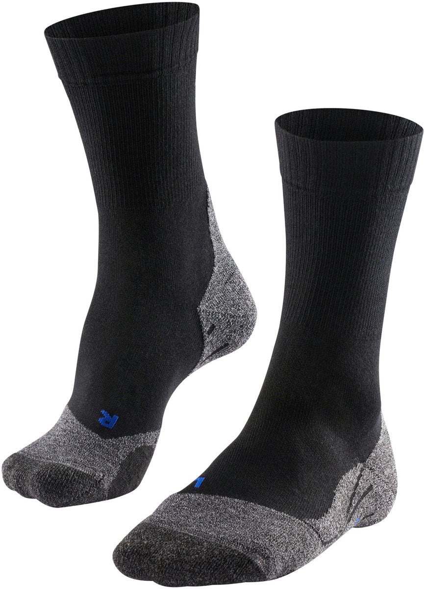 Falke tk2 cool anti-ampolla gruesa material funcional de lyocell calcetines para caminar mujeres negro - talla 37-38