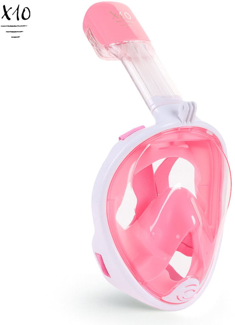 Máscara de snorkel X10 - gafas de buceo - snorkel - set de snorkel - máscara completa - adultos - rosa - s m