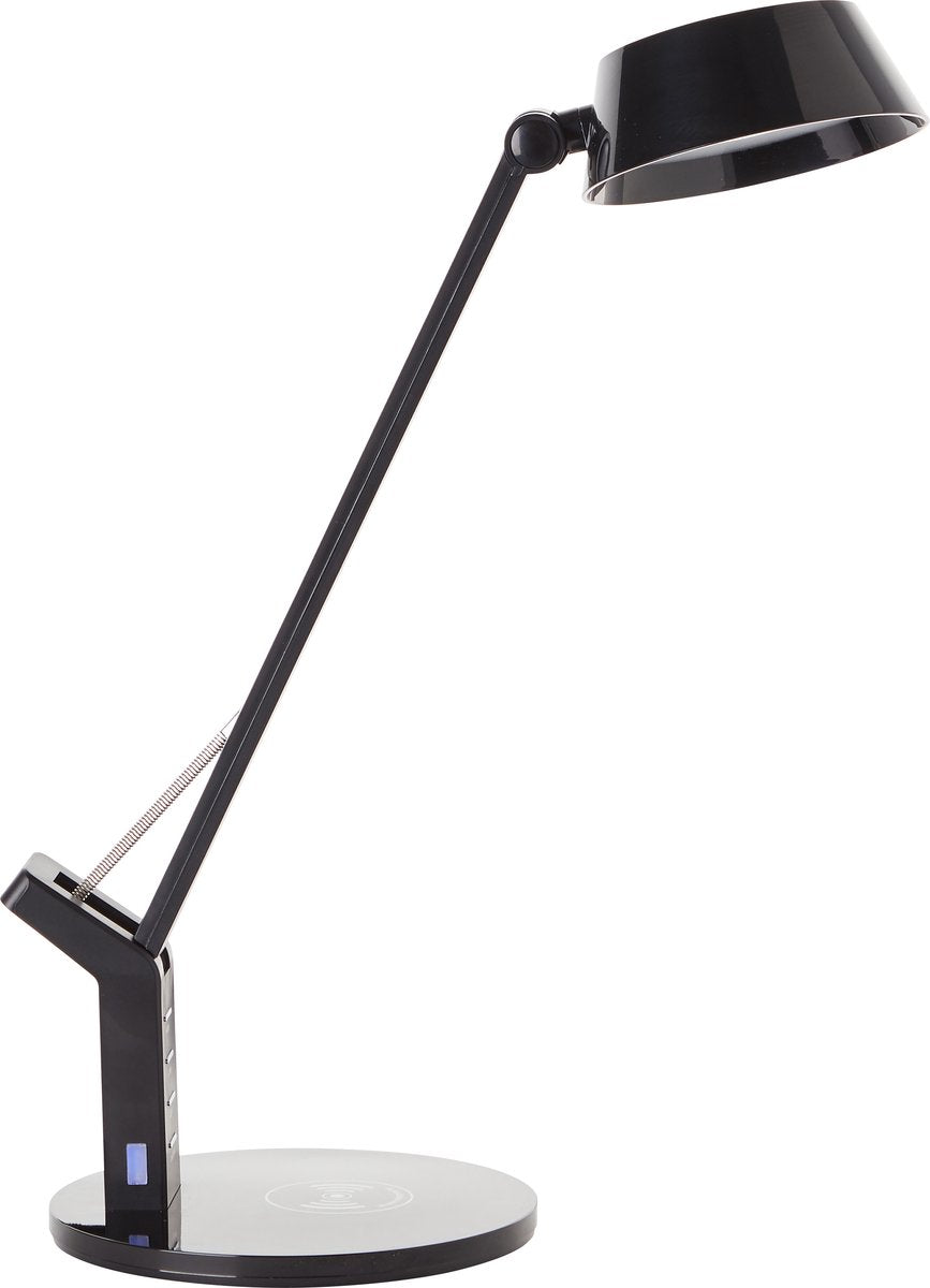 Brilliant kaila - lampada da scrivania - LED integrato 8w - stazione di ricarica wireless - scelta colore 3000-6000k - nero