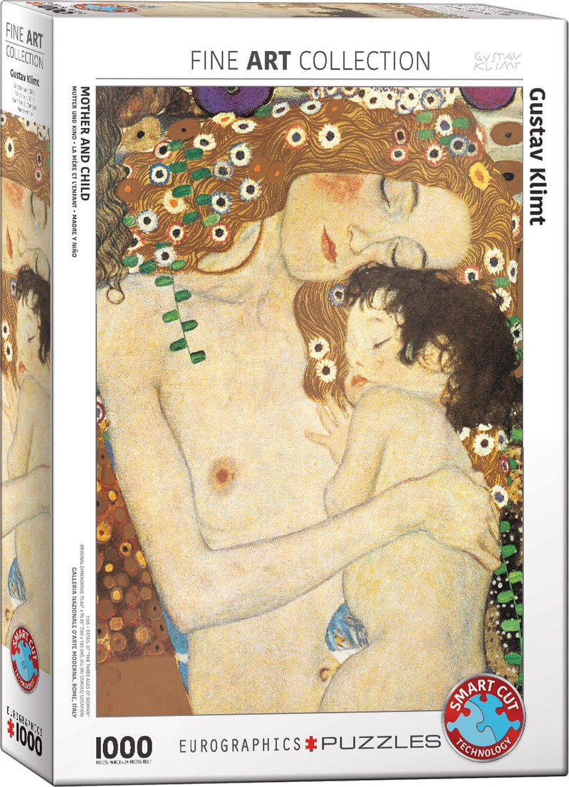 Eurographics - madre e hijo [mutter und child] - gustav Klimt - 1000 piezas 48×68cm (w×h) - rompecabezas de bellas artes