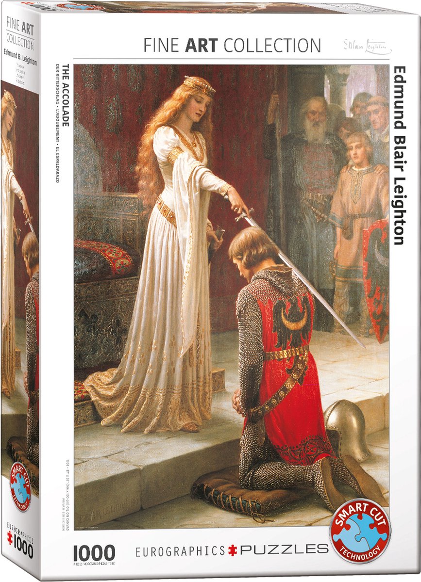 Eurographics - la cerimonia del cavalierato [il riconoscimento] - edmund blair leighton - 1000 pezzi 48×68 cm (l×a) - puzzle d'arte