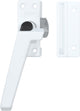 Axa window lock - 3308 - window handle - lockable with button - turning left outwards - aluminum white