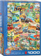 Eurographics - collage di viaggio vintage [collage di viaggio vintage] - 1000 pezzi 48×68 cm (l×a) - puzzle
