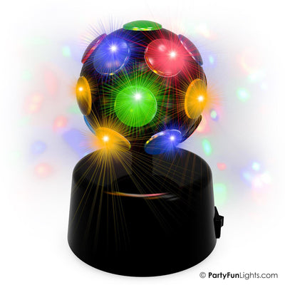 Partyfun lights lampada da tavolo mini palla da discoteca rotante