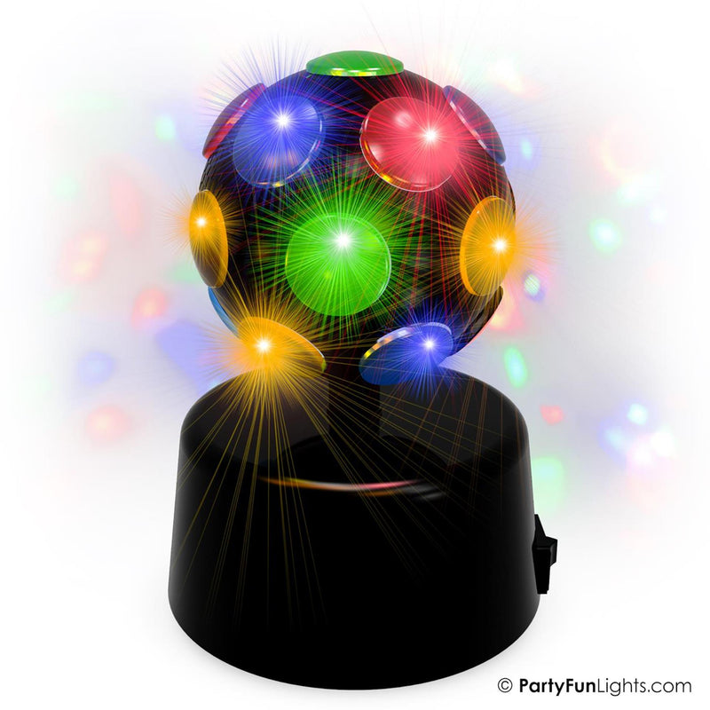 Partyfun lights lampada da tavolo mini palla da discoteca rotante