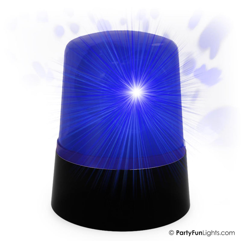 Lampada da tavolo Partyfun Lights Mini Police Light LED blu
