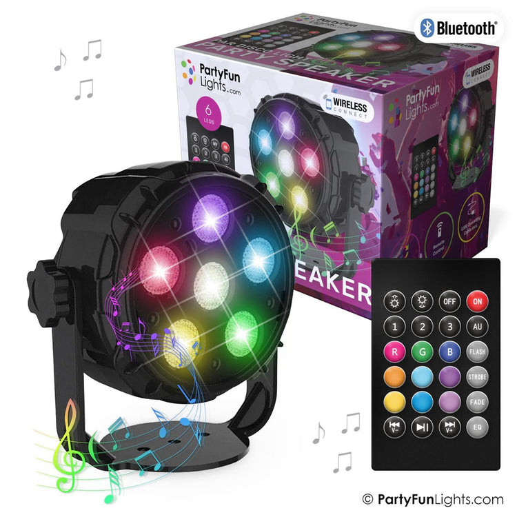 Partyfun enciende el altavoz Bluetooth 6x LED de encendido