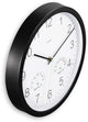 Orologio da parete Hama - Santorini - non ticchetta - termoigrometro - nero
