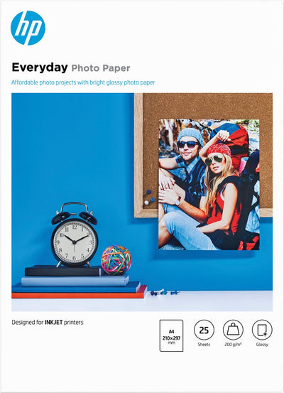 Hp everyday photo paper - glossy - a4 - 200 g m² - 25 sheets