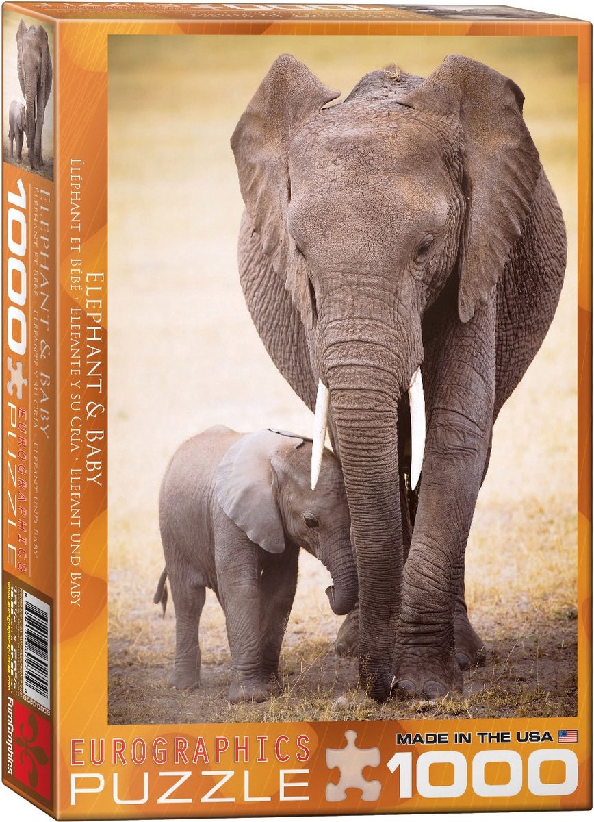 Eurographics - cucciolo di elefante [cucciolo di elefante] - 1000 pezzi 48×68 cm (l×a) - puzzle