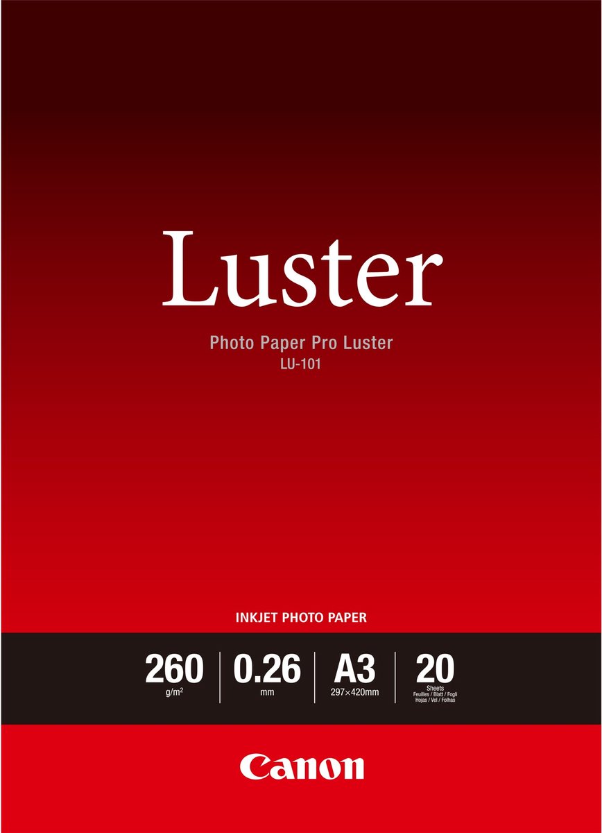 Canon photo paper pro luster lu-101