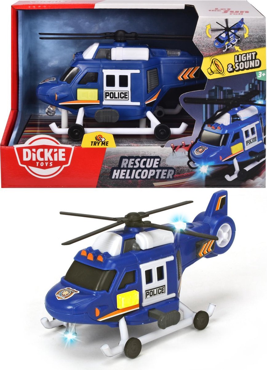 Dickie Poltie Rescue Helicopter Blue