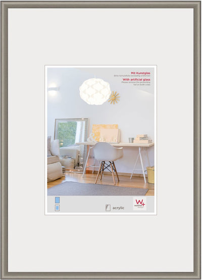 Walther new lifestyle - cornice in plastica - formato foto 20x30 cm - vetro artistico - acciaio